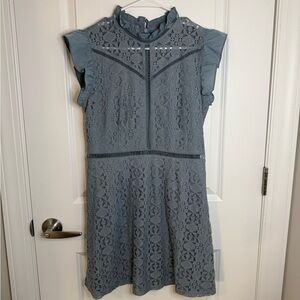 Altar’d State Dusty Blue Lace Dress